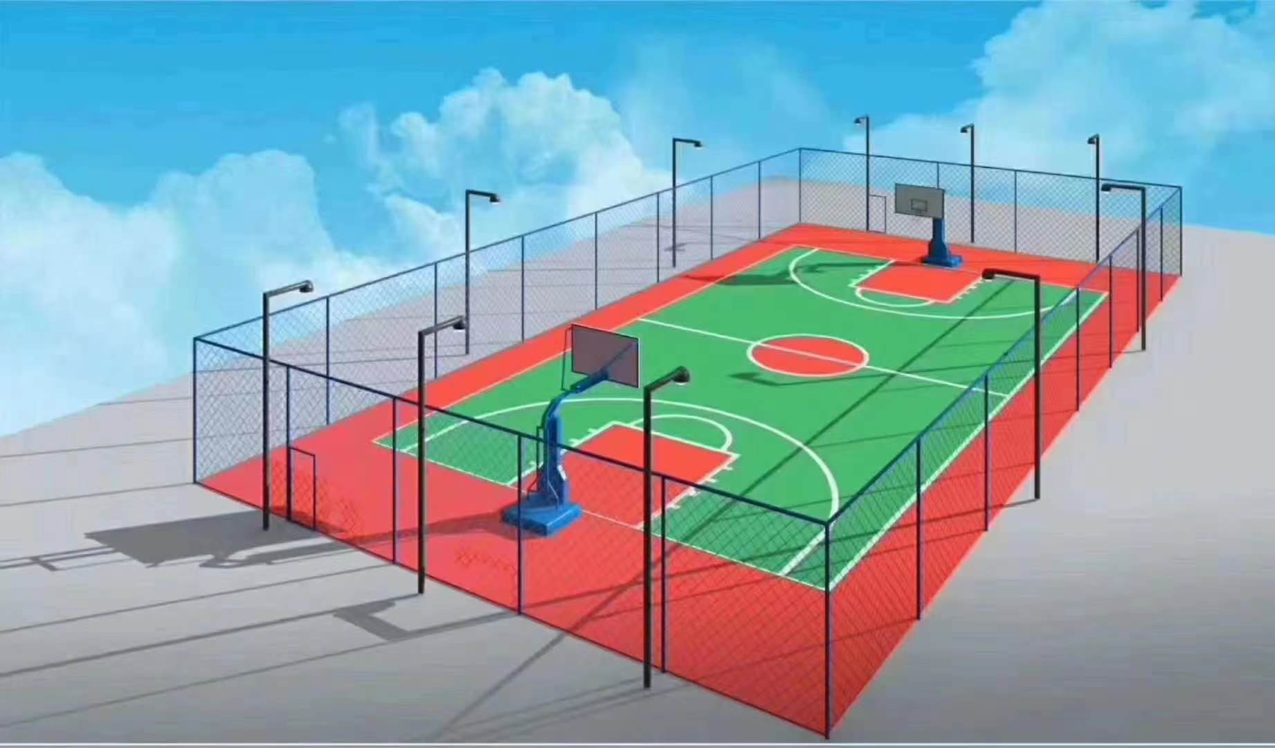 篮球场效果图